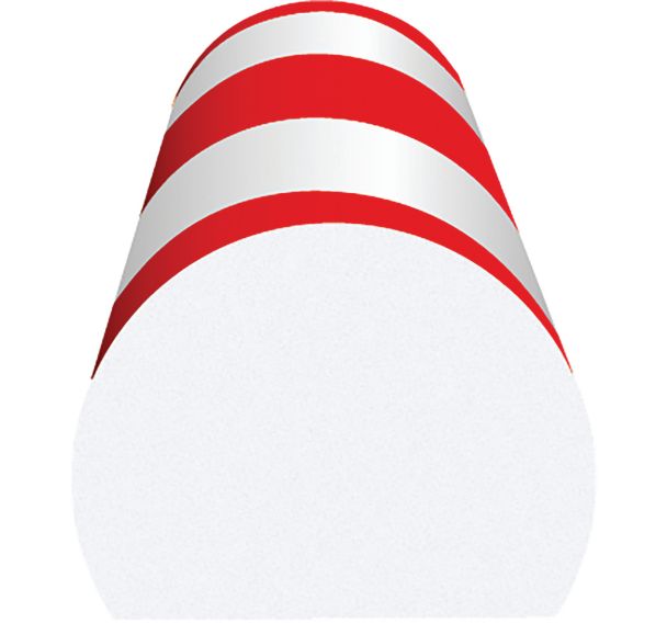 Amortisseur de choc arrondi pour surface - Rouge/Blanc - Ergomat