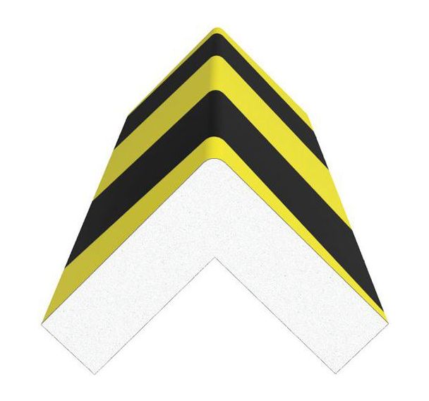Amortisseur de choc carré - Noir/Jaune - Ergomat