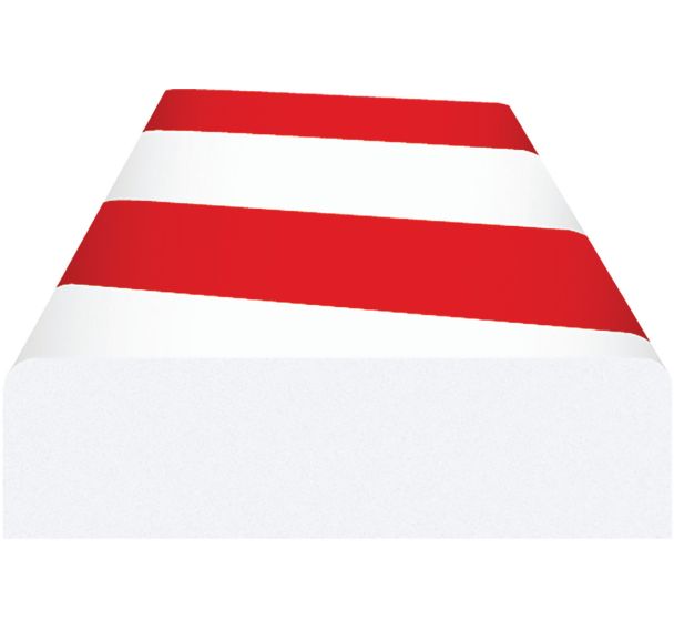 Amortisseur de choc rectangle pour surface - Rouge/Blanc - Ergomat