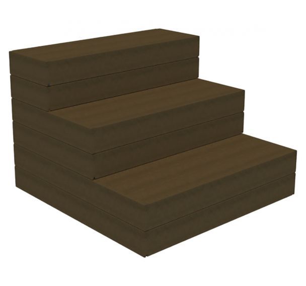 Amphithéâtre Cube 3 niveaux plastique recyclé - Espace urbain