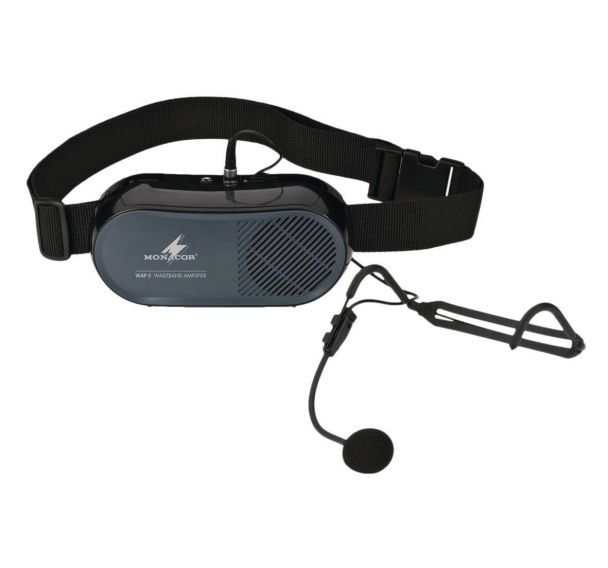 Amplificateur porte voix + micro serre-tête WAP-5 - Monacor