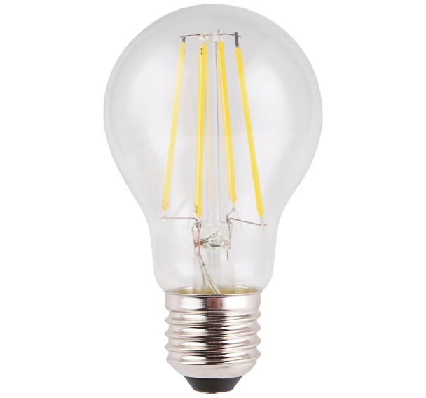 Ampoule E27.A60.8W.2800K transparent