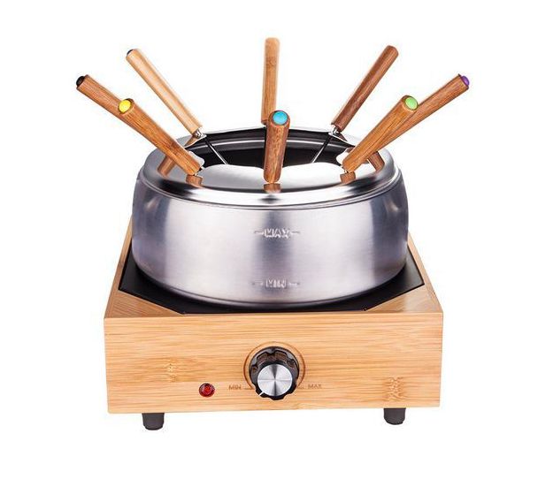 Appareil à fondue WOOD 8 - Inox et Bois -8 personnes