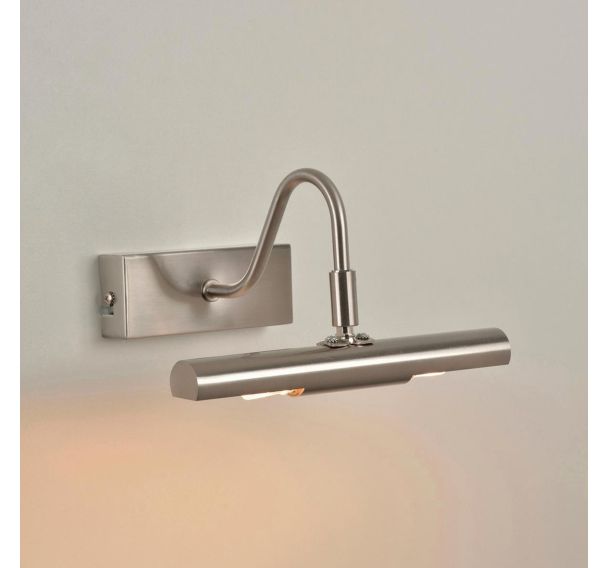 Applique 2 lumières base rectangulaire en métal alu brossé