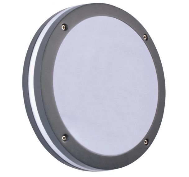Applique Hudson 2 lumières forme ronde ip54 anthracite