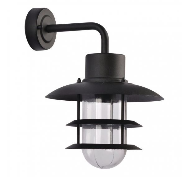 Applique Nazare ip44 en acier noir