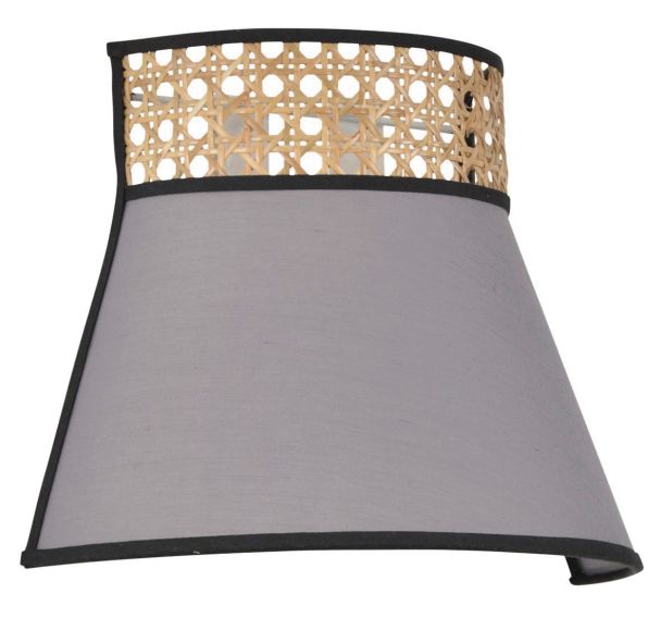 Applique bi-matière coton et cannage naturel Corep