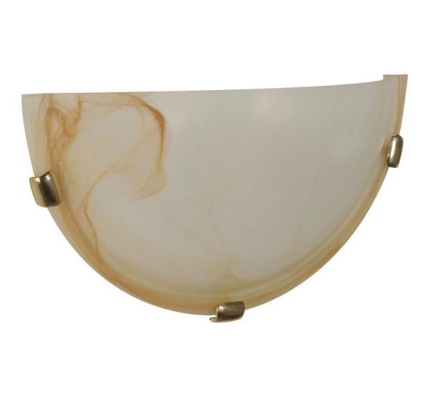 Applique demi-lune en verre décor nuage vérone Corep