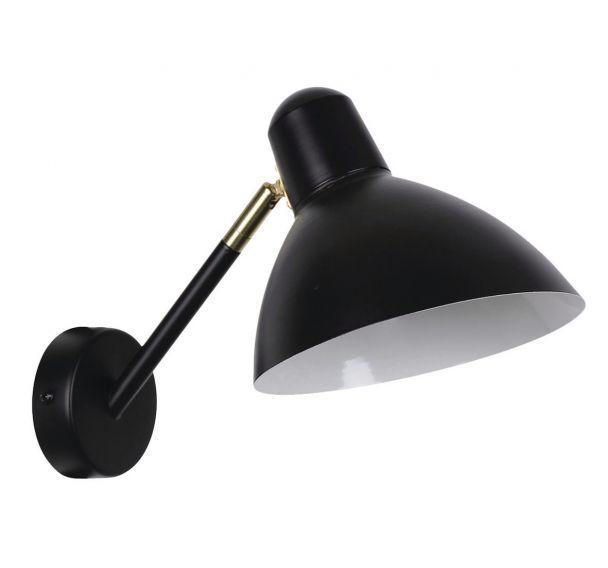 Applique métal MARCEL H19cm noir mat/laiton Corep
