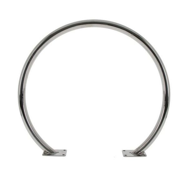 Arceau à vélo à platine en acier inoxydable - Ø50mm