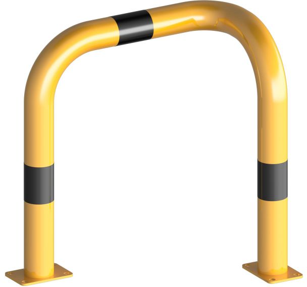 Arceau antichoc 90° une face à cheviller - Jaune/Noir - Schake