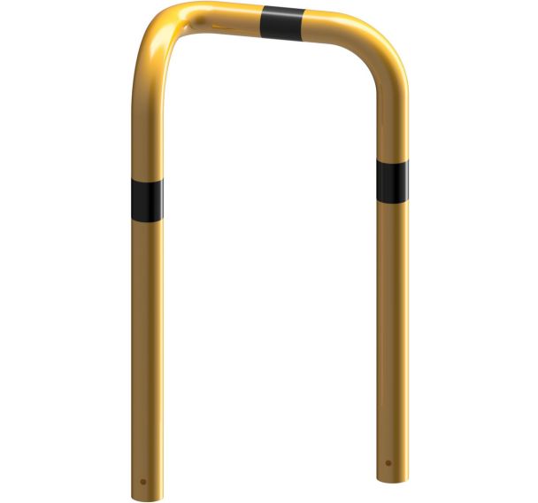 Arceau antichoc 90° une face gauche à bétonner - Jaune/Noir - Schake