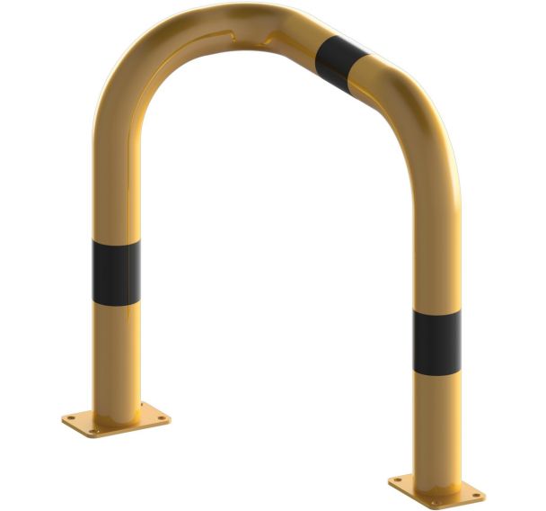 Arceau antichoc 90° une face gauche à cheviller - Jaune/Noir - Schake