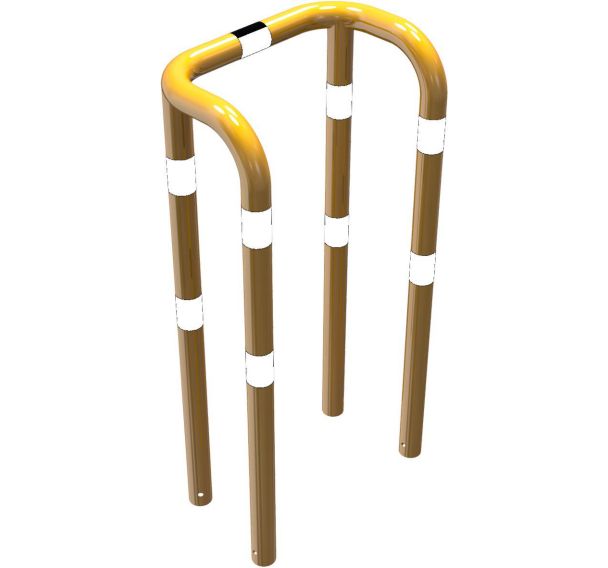 Arceau antichoc double arceau à bétonner - Jaune/Noir - Schake