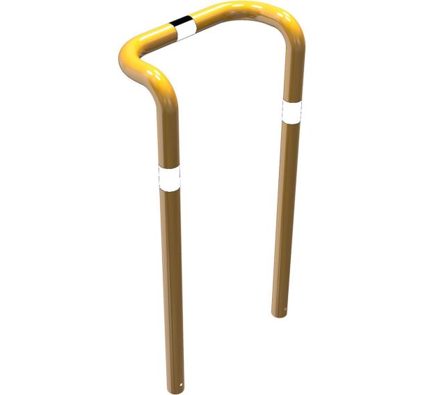 Arceau antichoc double face profond à bétonner - Jaune/Noir - Schake