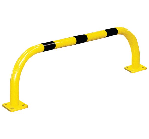 Arceau bas de protection jaune avec bandes noires - Procity