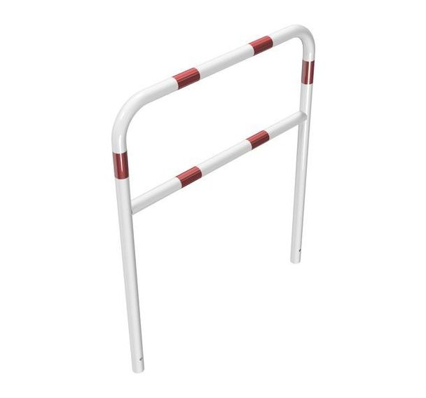 Arceau tube barre transversale à bétonner - Blanc/Rouge - Schake