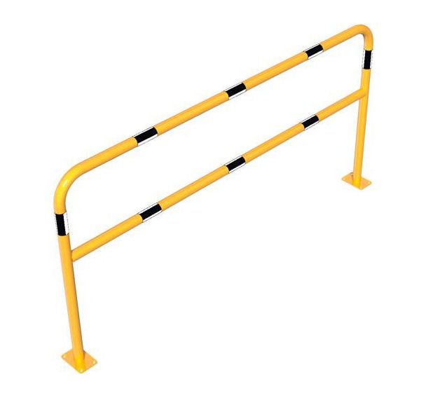 Arceau tube barre transversale à bétonner - Jaune/Noir - Schake