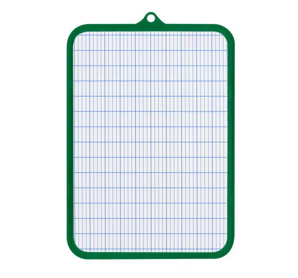 Ardoise blanche 19x26cm avec bordure de protection.