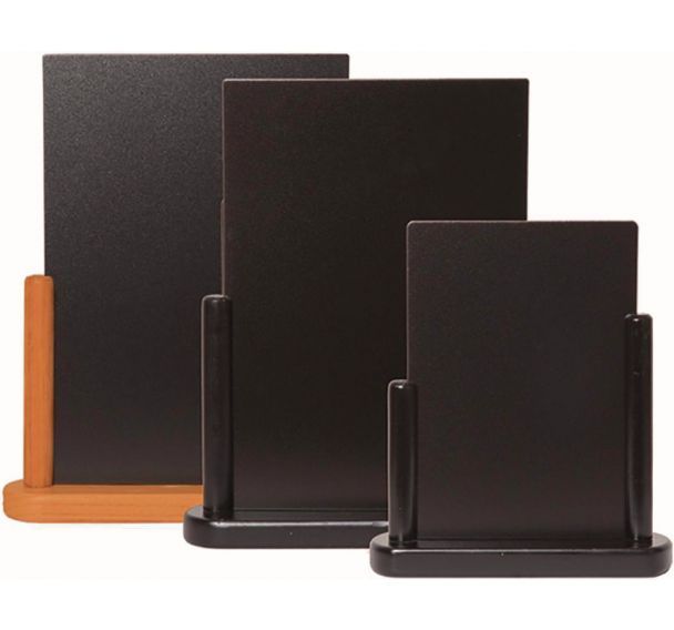 Ardoise de table en bois base noir-Elegante