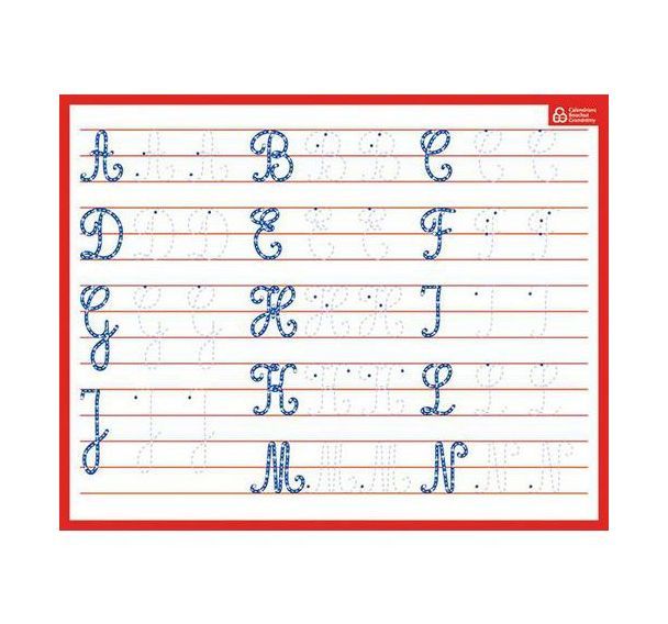 Ardoise majuscules cursives