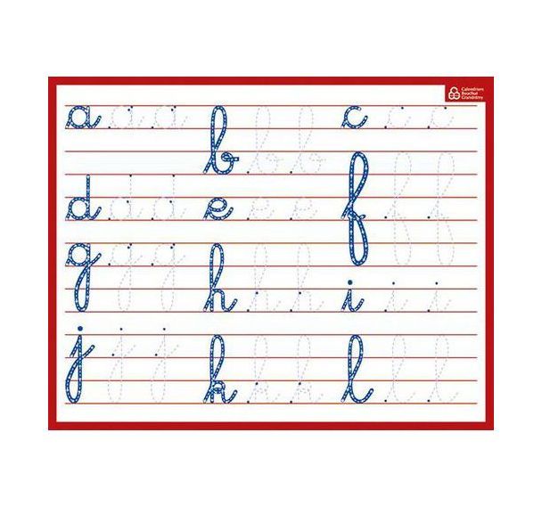 Ardoise minuscules cursives