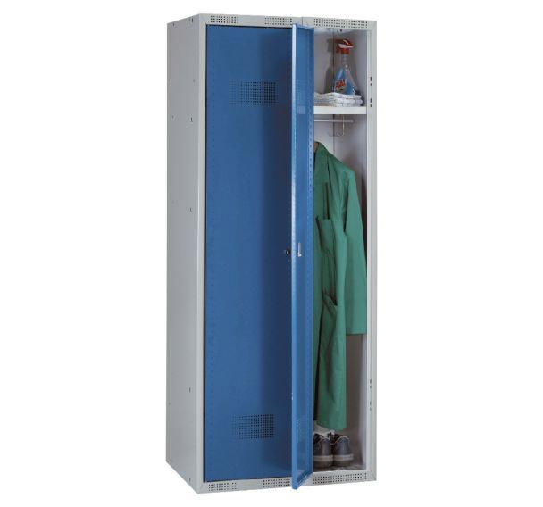 Armoire-penderie double gris-bleu