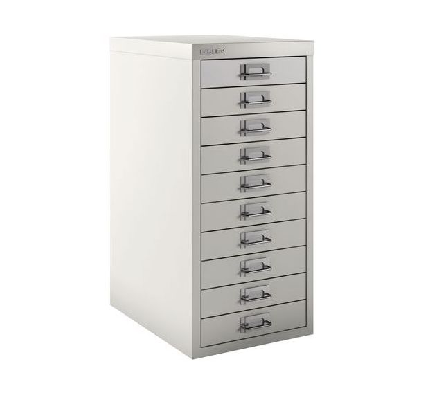 Armoire 10 tiroirs gris texturé