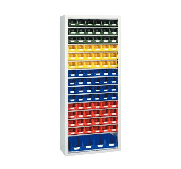 Armoire 1690x700x300 ss porte 14 tab et 88 bacs