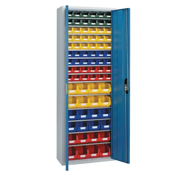 Armoire 1980x700x300 + porte avec 78 bacs