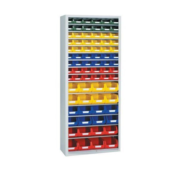 Armoire 1980x700x300 sans porte avec 78 bacs