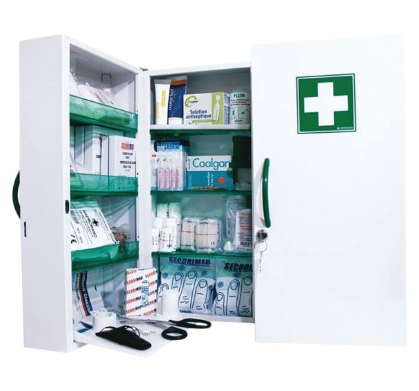 Armoire 2 ouvertures, garnie avec petite composition-Securimed