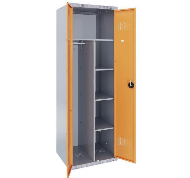 Armoire 2 portes sur socle 1/2 penderie 1/2 lingère largeur 60 cm