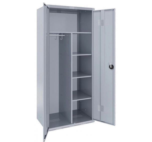 Armoire 2 portes sur socle 1/2 penderie 1/2 lingère largeur 80 cm