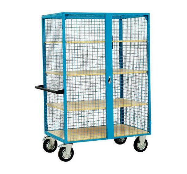 Armoire 300 kg grillagée avec toit avec 3 étagères