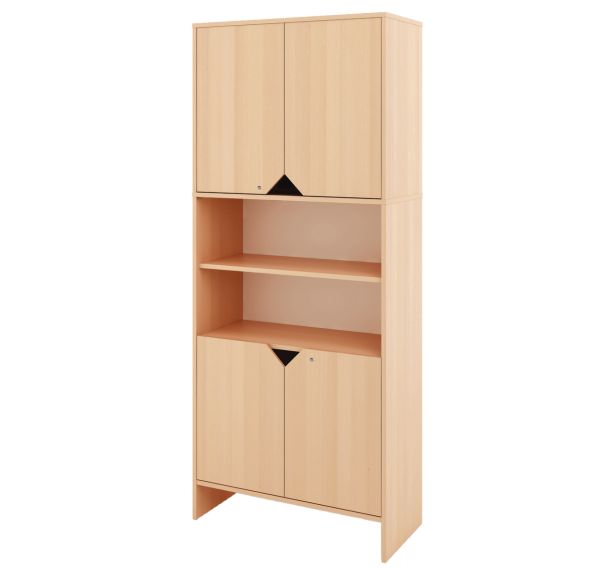 Armoire Basik à demi portes basses et hautes 84 x 39 x 200 cm