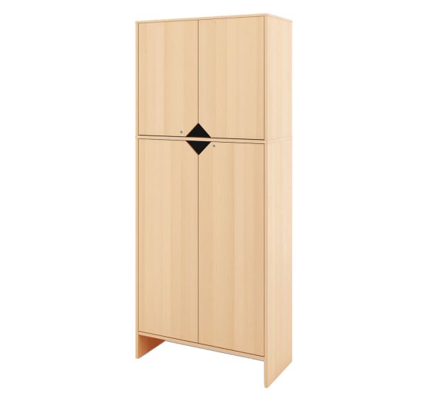 Armoire Basik à portes basses et hautes 84 x 39 x 200 cm