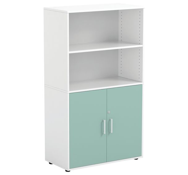 Armoire Flora avec 4 étagères dont 2 portes avec serrure et clé-Mirplay  School