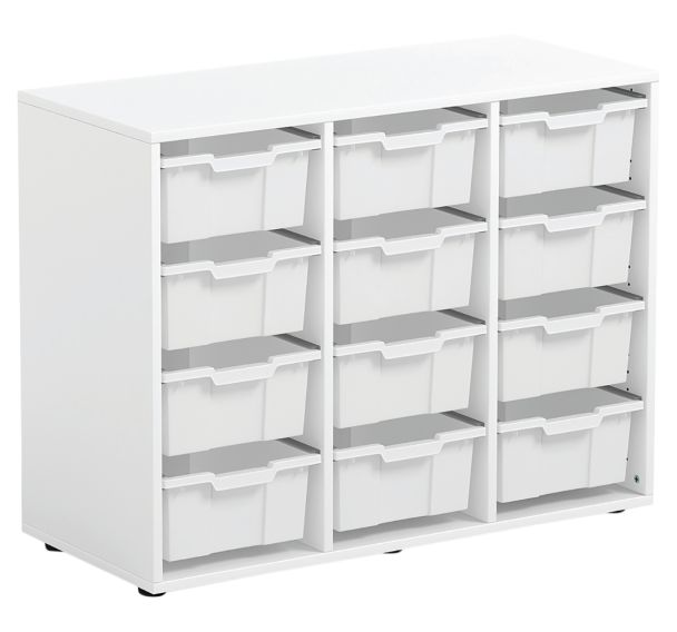 Armoire Grace 3 colonnes et 12 cases avec grands plateaux-Mirplay School