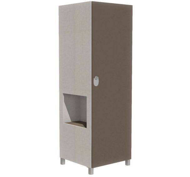 Armoire Identité 1 porte + 1 niche à gauche - Manutan Expert