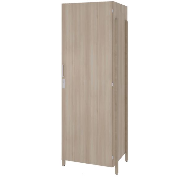 Armoire JEFF 1 porte 1/2 penderie et 1/2 lingère