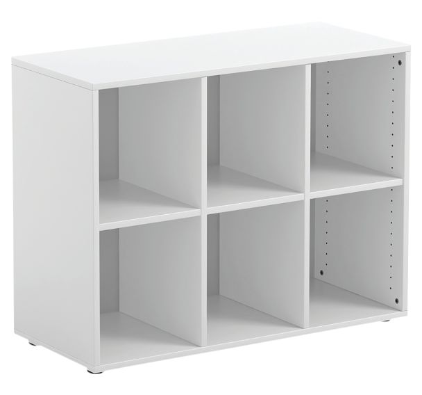 Armoire Jane 3 colonnes avec 6 cases blanc-MIRPLAY School