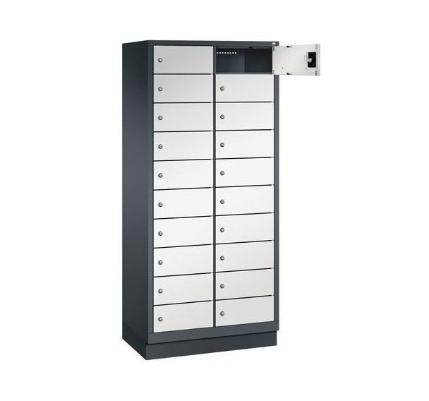 Armoire PC 10 et 20 cases - 1 et 2 colonnes 400 mm - Sur socle - CP