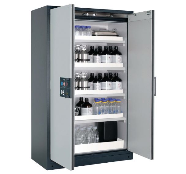 Armoire Q-CLASSIC-90 - Bac et étagère de rétention - 1193mm - Asecos