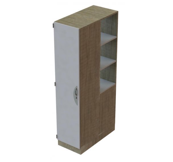 Armoire Quiétub tri-face Tabac/Gris