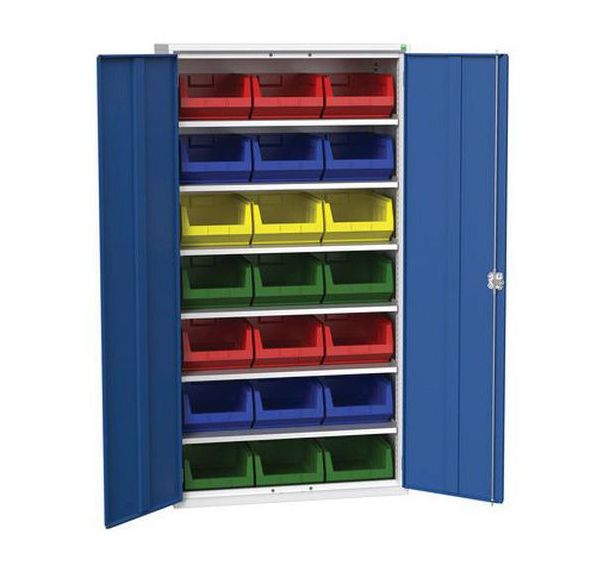 Armoire Verso 1050x550x2000mm 21 bacs - Bott