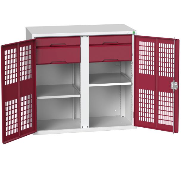 Armoire Verso 2x2 tiroirs portes ventilées - Bott