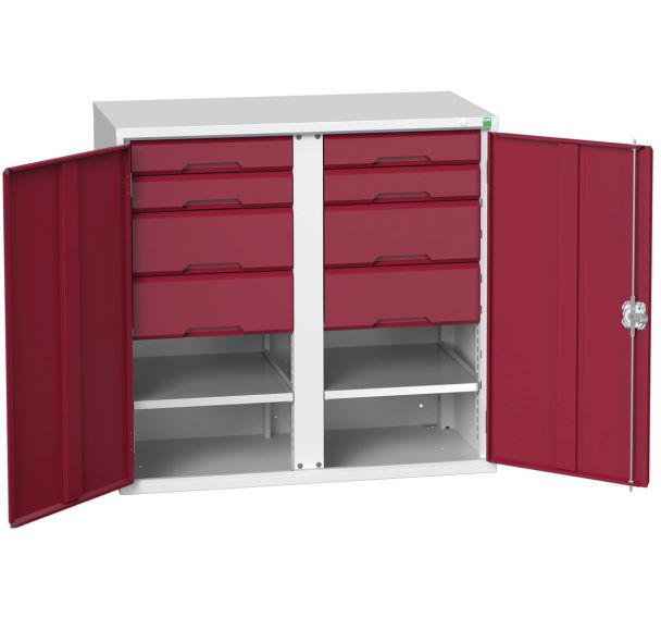 Armoire Verso 4x2 tiroirs portes pleines - Bott