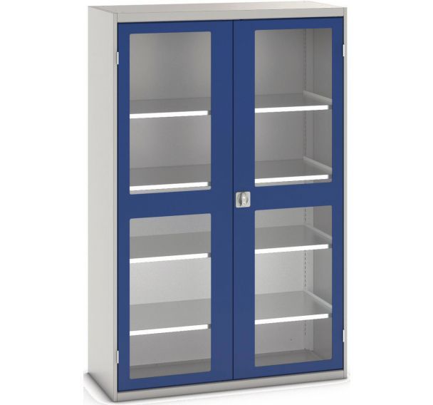 Armoire Verso Portes Transparentes Avec 4 Tablettes 1300x550x2000_Bott