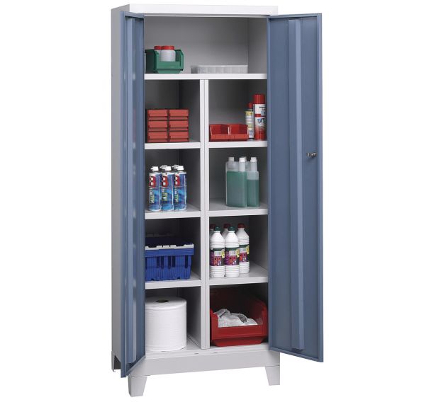 Armoire à compartimentage Gris/Bleu -1 cloison LxPxH:800x530x1950
